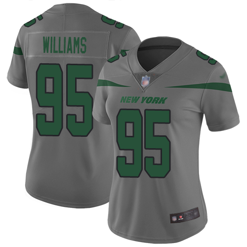 New York Jets Limited Gray Women Quinnen Williams Jersey NFL Football #95 Inverted Legend